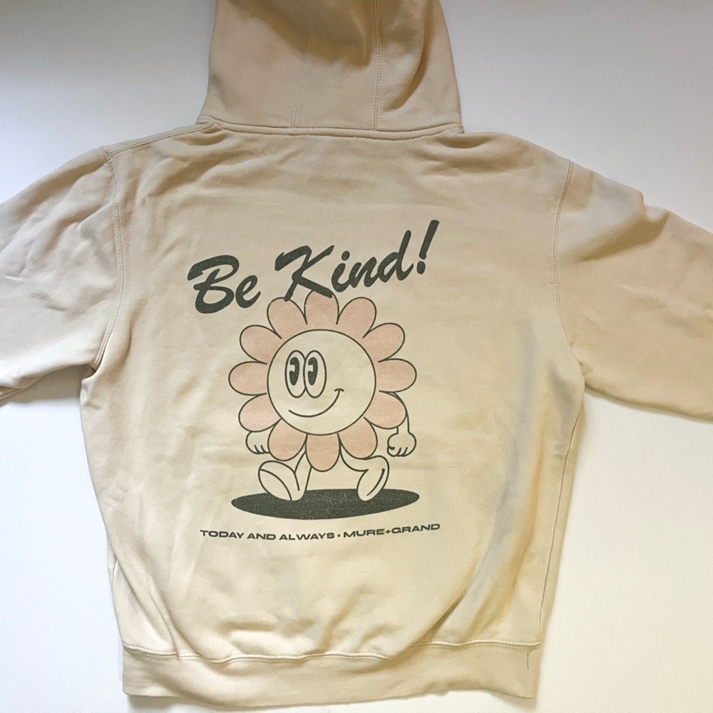 Mure+Grand “Be Kind” Flower Graphic Sweatshirt - Picture 2 of 5